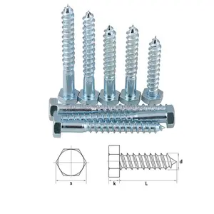 Screws Self Drilling Lag Bolts Size Plain Thread Rod Wholesale Din571 Hexagon Head Wood China Industrial Equipment Gb Customized