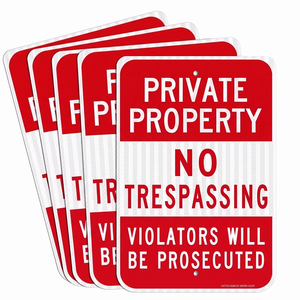 Custom Aluminum Safety Signs "Private Property No Trespassing" Private <strong>Area</strong> <strong>Sign</strong> for Residential <strong>Areas</strong> Malls Traffic - Product Image 3