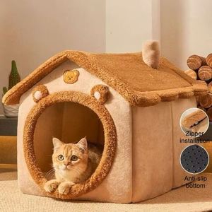 Luxury Foldable Cat House & <b>Sofa</b> <b>Bed</b> Washable Eco-Friendly Pet <b>Bed</b> with Anti-Slip for Small Dogs & Cats Indoor/Outdoor Use - Product Image 4