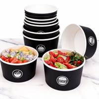Mangkuk Kertas Kraft Biodegradable Kemasan Makanan Sekali Pakai untuk Salad, Sup, Nasi, Mie, dan Makanan Siap Saji