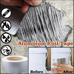 Ruban d'étanchéité en butyl haute viscosité avec feuille d'aluminium auto-adhésif pour l'étanchéité du verre, du bois, du métal et du béton des toitures - Product Image 1