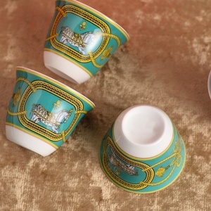 Ensemble de tasses à expresso en porcelaine fine écologique de luxe classique - 6 pièces - Cadeau de déménagement personnalisable pour la maison - Product Image 6