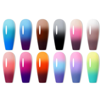 Pigment en poudre thermochromique pour la décoration des ongles Nouveau style de poudre de changement de couleur sensible à la chaleur