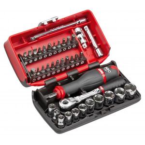 USAG - U06090030 Assortiment de douilles et embouts hexagonaux dans une boîte bimatière (38 pcs) ENSEMBLES DE CLIQUET ET DE DOUILLES - Product Image 1