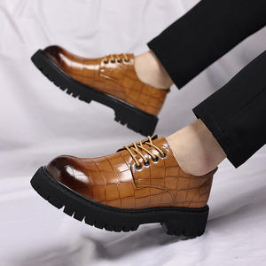 British Men's Waterproof Genuine Leather Closed Toe Shoes Oxford Handmade Wedding Formal Business Casual Anti-Slip <b>Buckle</b> <b>Straps</b> - Product Image 5