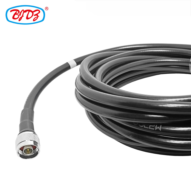 Factory Supply 50 Ohm 5 Meters LMR400 RF Coaxial Cable Assembly with N-Male to N-Male Plug Waterproof Connectors