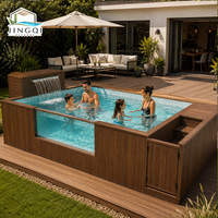 Piscine hors sol en fibre de verre Fresh Inspiration Home Homeowners FRP Clear Panel, jacuzzi extérieur, spa, conteneur en fibre de verre.