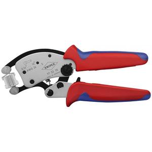 KNIPEX - 97 53 18 Twistor16®Alicates de prensado autoajustables para manguitos de extremo de alambre Con cabezal de troquel giratorio cromado - Product Image 1