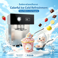Machine à glace à particules moléculaires, design portable pour comptoir, fonctionnement stable, idéale pour les entreprises alimentaires mobiles