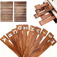 Lot de 26 séparateurs créatifs en bois A-Z pour disques vinyles et CD, marque-pages, cadeaux et décorations artisanales