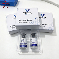 Kotak Vial Jendela dengan Logo Kustom, 3ml 10ml, Kemasan Tunggal/Ganda/Tiga/4/10, Karton Cetak dengan Baki Plastik, Desain Gratis