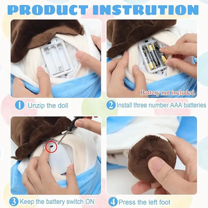 Nouvel Arrivage Lynmoe Peluche Jésus Apaisante en Coton Doux avec Son et Lumière, Anti-Stress, pour Enfants et Adultes, Noël - Product Image 5