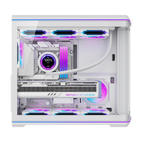 Boîtiers d'ordinateur en gros ATX MATX ITX, boîtier CPU, Gabinete Gamer, boîtier PC Gaming avec ventilateur blanc 235AX Curve Gabinete Caja