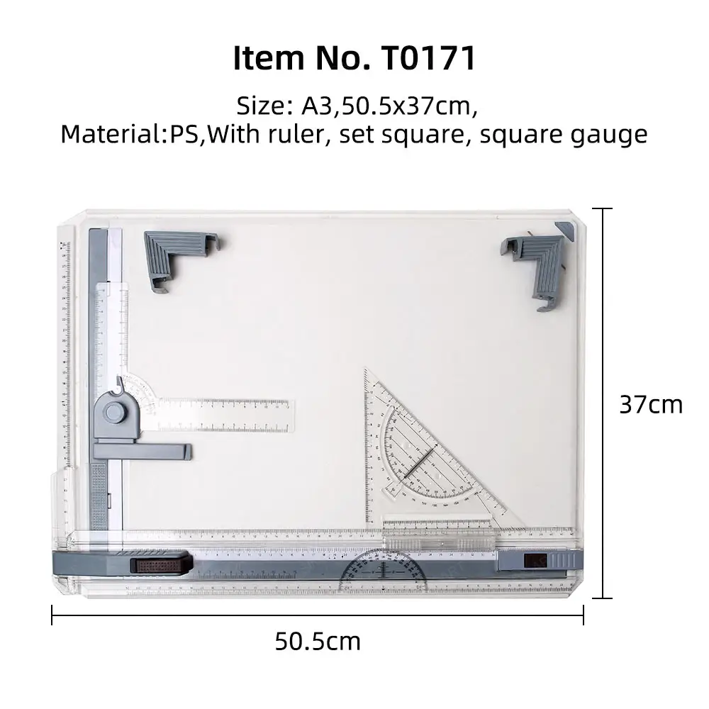 SINOART A3 Drawing Board Drafting Table Multifunctional Artist Drawing Board With Ruler For Drawing Design And Office Work