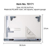 SINOART Table à Dessin A3 Multifonctionnelle pour Artiste, Planche à Dessin avec Règle pour Croquis, Design et Travail de Bureau