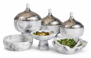 Moderno Plato de Acero Inoxidable para Servir Comida con Tapa Enrollable para Restaurante, Hotel, Buffet - Product Image 2