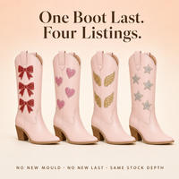 Accessoire de chaussure en cuir personnalisé, fait main, DIY, en matière scintillante, pince à cheveux mignonne, accessoire de dessin animé, accessoire de botte de cowboy en gros