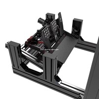 Simulador de Conducción Simple y Inteligente con Volante, Plataforma de Carreras Sim, Perfil de Aluminio Extruido con Ranura en T de 40*80, Color Negro
