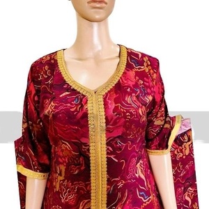 New Arrival Dubai Turkish Moroccan <b>Kaftan</b> Abaya Dress – Floral Print Islamic Clothing for Muslim Women Fashion Wear - Product Image 1