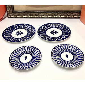 Ensemble de vaisselle moderne bleu en céramique, 10 pièces avec boîte cadeau, bols et assiettes - Product Image 6