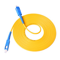 Cable de Fibra Óptica SC-SC 3M Personalizado OEM, Monomodo G652D LSZH PVC 5G, Cable de Conexión de Fibra Óptica para Redes de Telecomunicaciones FTTH