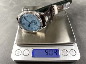 Reloj Mecánico de Lujo de Súper Calidad, 40 mm, 8+ de Fábrica, Acero 904, Movimiento ETA 7140, 52506, Azul Hielo, 1908 - Product Image 6