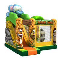 Château gonflable commercial en PVC à thème ferme pour adultes avec toboggan et structure de saut pour usage intérieur/extérieur Halloween
