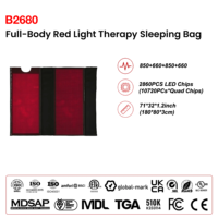 AQSHE 10740 Couverture de Thérapie par Lumière Rouge Infrarouge NIR à LED avec 2680 LED et 4 Puces, Tapis de Sommeil Intégral avec Fermeture Éclair 1,8m