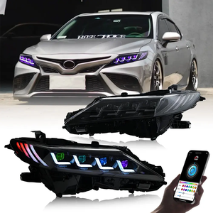 Accessoires de voiture YBJ pour assemblage de phares LED TRD pour 2018-2024 pour Camry XV70 SE LE XSE XLE modifié <span class=keywords><strong>4</strong></span> yeux <span class=keywords><strong>H4</strong></span> pour - Product Image 4
