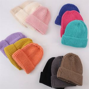 หมวกบีนนี่เด็กปักโลโก้สีสันสดใส น่ารัก หมวกไหมพรมเด็ก - Product Image 3