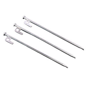 Niu Bang <b>Tent</b> Pegs 20-40Cm High Carbon Steel Chrome Plated <b>Outdoor</b> Camping Ground Pegs Industrial Grade All Seasons - Product Image 3