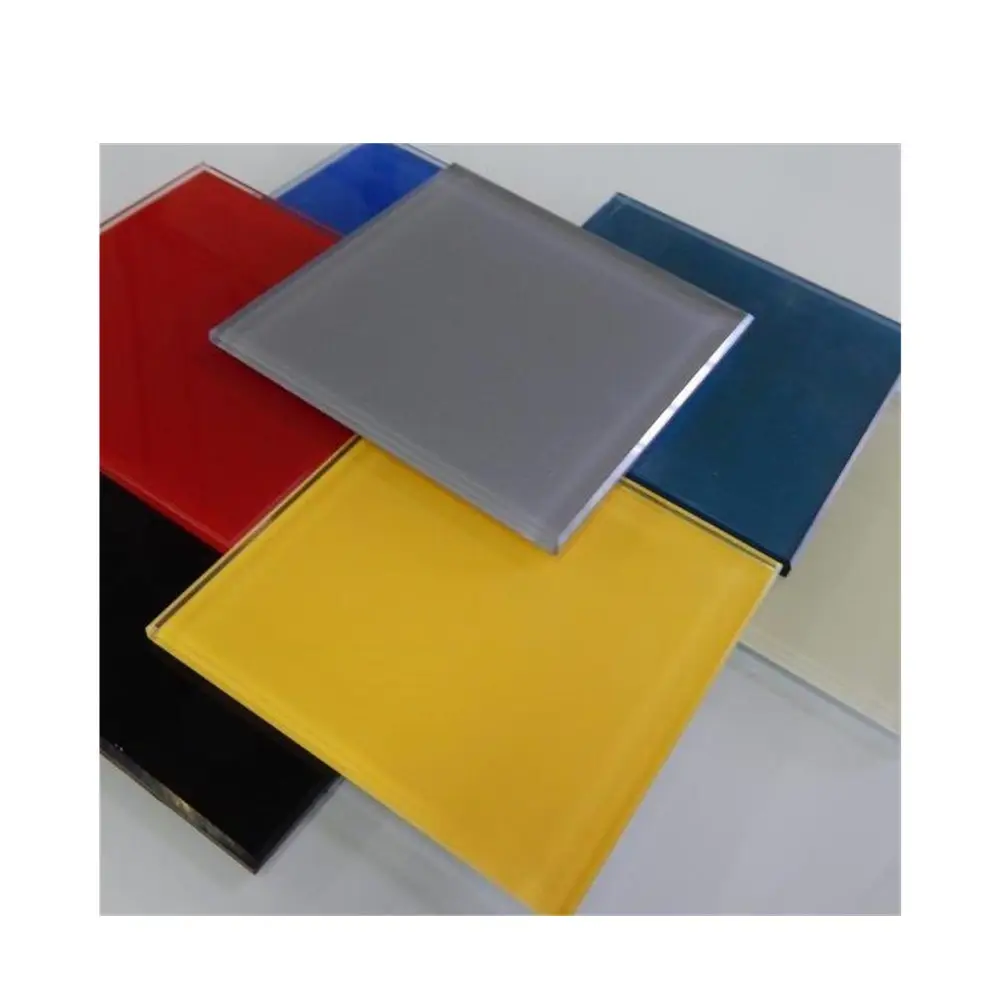 Looking Glass Colorful Coating Back Painted Glass For Building Decorative Glass