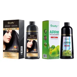 OEM ODM Custom Your Brands Herbal Apple Hair Color Shampoo Without stain in skin