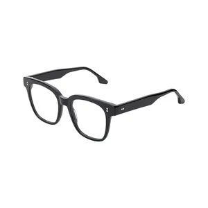 Vente en gros de lunettes de luxe tendance pour hommes pour femmes en acétate lunettes à monture optique anti-lumière bleue