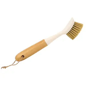 Hot Sale Dish Brush with Bamboo Handle,Scrub Brush for Pans, Pots, Kitchen Sink Cleaning
