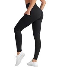 The GYM PEOPLE Hochtaillierte Einfarbige Yoga-Hose in Voller Länge mit Taschen Elastischer Bund Bauchkontrolle Workout Laufhose Spandex/Nylon Damen - Product Image 6