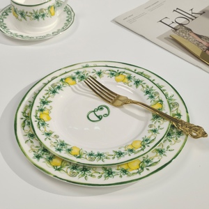 HOT Ceramic Dinner Plates Coffee Cup Saucer Western Luxury Dining Room Set <b>Dinnerware</b> Sets Exquisite Porcelain Promotional 4 Pcs - Product Image 6