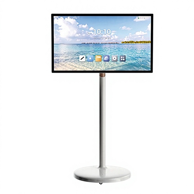 Smart TV Wireless Casting Mini LED HD1080 White Cabinet Display Touch Screen Outdoor Office Domestic Portable for USB 16:9