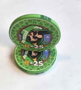 ชุดชิปโป๊กเกอร์เซรามิกดีลักซ์ธีมซูเปอร์มาริโอ ของ RTS Casino Poker Room พร้อมกล่องใส่ชิป ขนาด 39 มม. ชิปเกมพนันแบบเหรียญที่ระลึก - Product Image 6