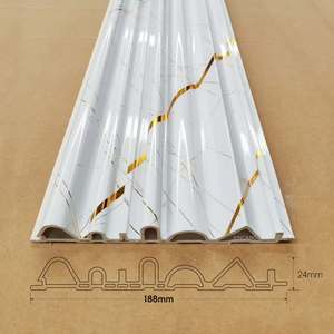 Panneau mural cannelé WPC moderne, design industriel pour hôtels et foyers, imperméable, concave-convexe, pour <span class=keywords><strong>mur</strong></span> de fond, bar, ignifuge - Product Image 2