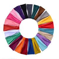 Vente en gros bandeau élastique en coton pour la course à pied, yoga, fitness, yoga, sport, couleur unie