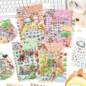 3 adesivi Per confezione casa della scena in miniatura creativa serie Munchkin adesivi 3d - Product Image 2