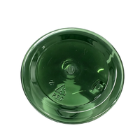 Flacon pulvérisateur PET vert rond en promotion avec couvercle intégral et pulvérisateur à brume fine pour toner et soins de la peau, personnalisable