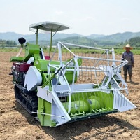 Moissonneuse-batteuse compacte mini pour la récolte du riz, du blé et des céréales, chenilles en caoutchouc, batteuse, équipement agricole