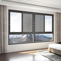 Fenêtres et portes coulissantes horizontales en alliage d'aluminium à rupture de pont thermique Yuantai à double vitrage pour l'extérieur, l'entrée, le sous-sol, le salon, l'hôtel