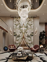 Conception d'intérieur de salon duplex de luxe moderne, service de rendu 3D professionnel, personnalisé pour les maisons de prestige