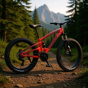 Vélo de montagne 26 pouces, freins à double disque, fourche à suspension, cadre en acier, unisexe, adulte, cyclisme tout-terrain - Product Image 1