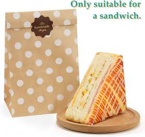 Sac en papier kraft de qualité supérieure pour boulangerie, impression personnalisée, qualité alimentaire, pour pain fait maison - Product Image 4