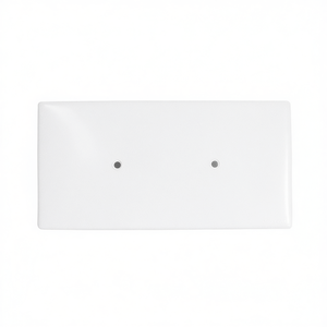 Plaque rectangulaire blanche à 2 trous pour fixation murale - Product Image 3