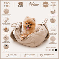 Lit de transport pour animaux de compagnie haut de gamme, léger, pour petits chiens, avec coussin réversible et tissu lavable, idéal pour les voyages et le bureau (OEM)